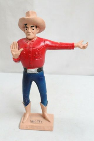 Retro Big Tex 1961 Dallas State Fair Emblem Figurine Ottis Stahl Souvenir