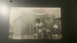 Vintage Rppc Real Photo Postcard - Old Saloon