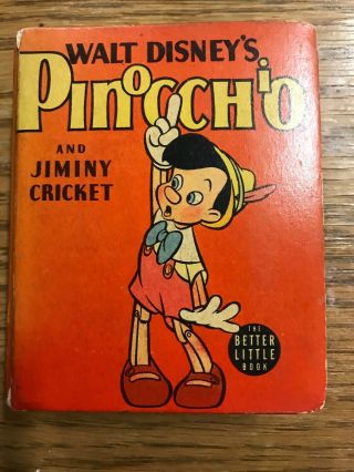 Walt Disney’s Pinocchio And Jiminy Cricket,  Better Little Book 1435,  1940