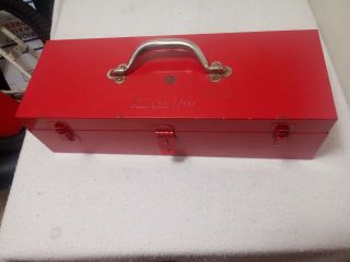 Vintage 1980 Snap On Tools Red Metal 18.  5 " X7 " X5 " Tool Box Storage Case Kra - 250b