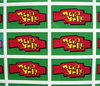 44 Mello Yello Soda Stickers Coca Cola Usa Adv Sheet
