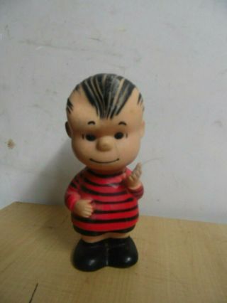 Vintage United Feature Syndicate Peanuts Linus 8.  5” Figure Doll 1960’s Rubber