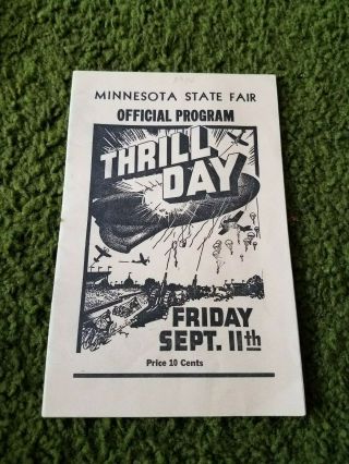 1936 Minnesota State Fair Offical Program Friday Sept 11th