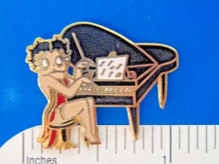 Betty Boop Playing Piano - Hat Pin,  Lapel Pin,  Tie Tac,  Hatpin Gift Boxed