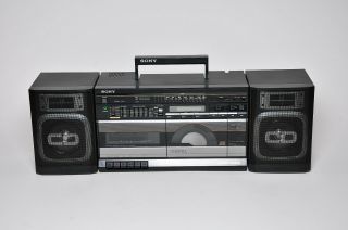 Vintage Sony Cfd - 444 Cassette / Cd / Am - Fm Player Boom Box -