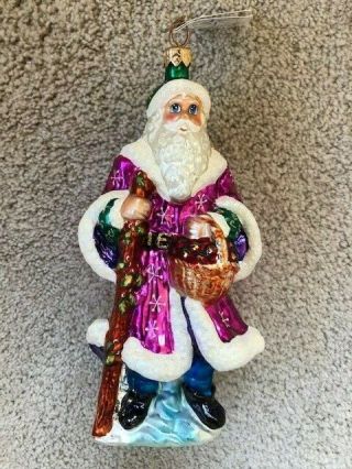 Christopher Radko Santa In Winter Ornament Limited Edition For Rogers Gardens