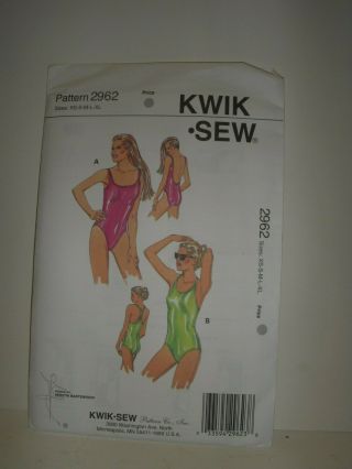 Kwik Sew 2962 Tank Suits,  Sizes Xs,  S,  M,  L,  Xl Uncut