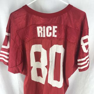 Vintage Wilson Football Jersey Jerry Rice 80 Red Men’s Large Professional
