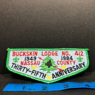 Nassau County Buckskin Lodge 412 1984 35th Boy Scouts America Bsa Patch