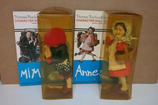 Norman Rockwell Character Dolls From West Germany.  Mimi & Anne