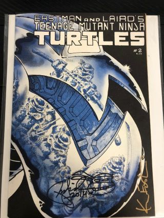 Teenage Mutant Ninja Turtles 2,  Comic Signed & Sketched Eastman