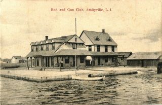 A View Of The Rod & Gun Club,  Amityville L.  I.  Ny 1912