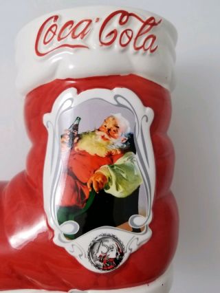 Coca - Cola 75th Anniversary Santa Cookie Jar Santa 
