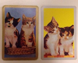 Cute Kittens Swap Cards Set Of Two Vintage Cats