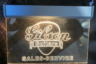 Gibson Guitars Sales - Service Light Up 12”x8 1/2” Sign