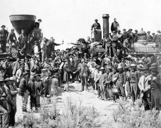 " Last Spike " Celebration Of First Transcontinental Railroad 8x10 Photo (bb - 226)