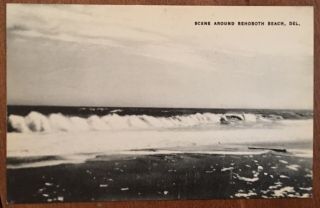 Scene Of Surf And Waves At Rehoboth Beach Delaware De Rppc Postcard Mayrose
