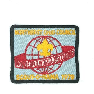1978 Scout - O - Rama Northeast Ohio Council Patch Wonderful World Of Scouting