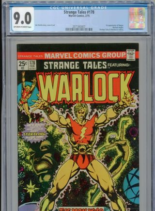 1975 Marvel Strange Tales 178 1st Appearance Magus Warlock Begins Cgc 9.  0 Ow - W