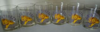 Vintage Set Of 6 Lsu Tigers Glasses 1936 - 1977 Bowl Games Listed Cool Set