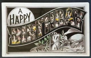 Vintage Postcard 1904 Rotary Photographic Series Happy Birthday
