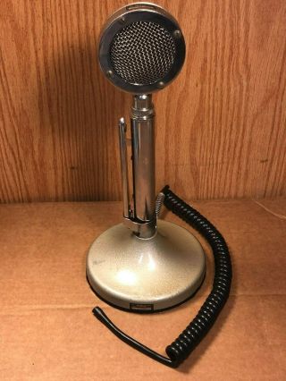 Vintage Astatic D - 104 Lollipop Microphone W/ Ug8 Stand & Cable For Repair