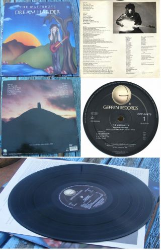 The Waterboys - Dream Harder Vinyl Lp,  Lyrics 1st Press 1993 Near