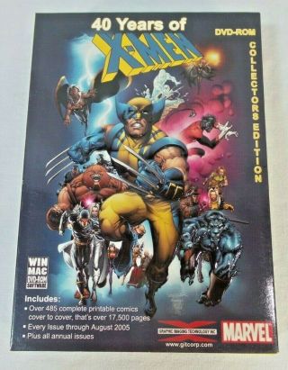 40 Years Of X - Men Window Mac 2005 485 Complete Comics Dvd Rom