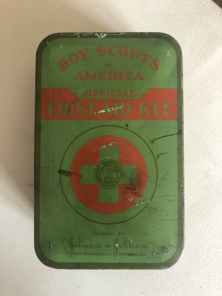 Vintage Boy Scouts of America Official First Aid Kit Johnson & Johnson 2