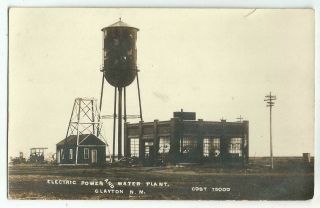 Clayton,  Nm Mexico 1910 Rppc Postcard,  Electric Power And Water Plant