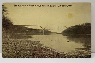 Hancock Maryland Rppc Bridge Over Potomac Looking East Postcard B15