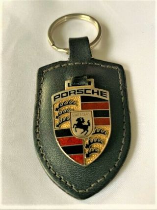 Vintage Oem Porsche Leather Key Chain Ring 911 928 944 959 996 356 993 997 991
