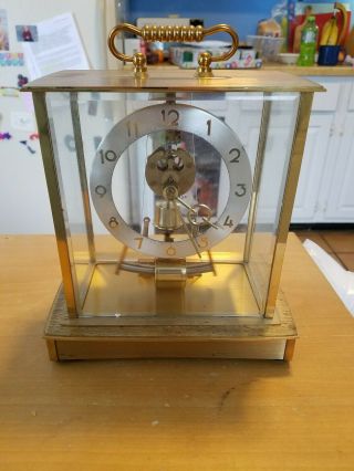 Vintage Howard Miller Clock Brass Table Clock Battery Operated,  Table Top Decor
