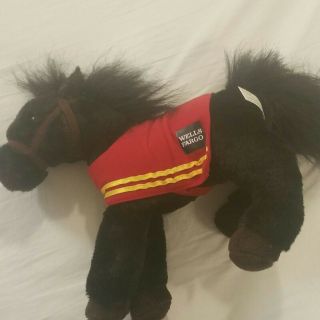 Wells Fargo Horse Plush Mike Legendary Bank Black Brown Pony Stuffed Animal