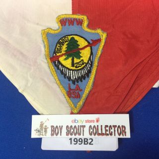 Boy Scout Oa Siwinis Lodge 252 Order Of The Arrow Neckerchief Red/white