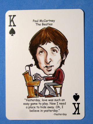 Paul Mccartney The Beatles Single Swap Playing Card - 1 Card