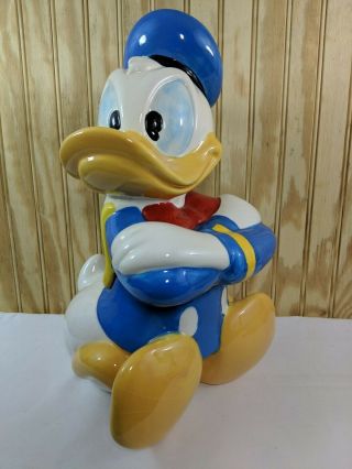 Vtg Disney Donald Duck Cookie Jar Treasure Craft 14 3/4 " Large Retired