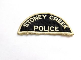 Stoney Creek (ontario) Police Dept 1/2 Moon Patch,  Old (defunct 1974)