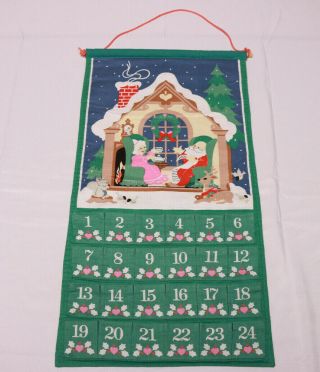 Vintage 1987 Avon Countdown To Christmas Advent Calendar No Mouse Holiday Decor
