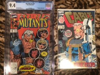 The Mutants 87 (first Cable) Cgc 9.  4 Plus Cable 1 (mar 1990,  Marvel)