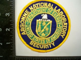 Vintage Federal Doe Argonne National Lab Security Patch Lemont,  Il Nuke Police