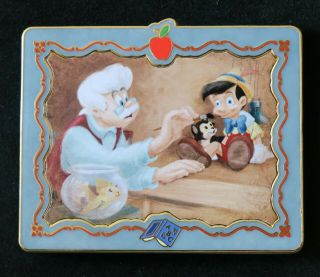 Disney Pinocchio Classic Jumbo Pin Le 500 On Card Kickstand Geppetto Figaro