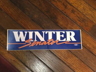 Rare Large William Winter For U.  S.  Senator - 1984 Mississippi Politics