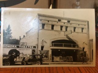 Vintage Rppc Sonora Movie Theatre,  Sonora California Unposted