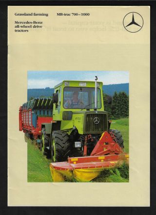Mercedes - Benz Mb - Trac 7000 - 1000 All - Wheel Drive Tractors 16 Page Brochure