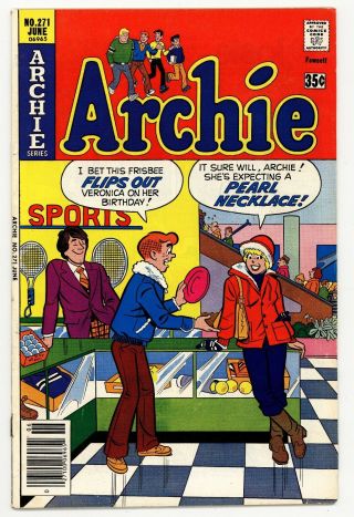 Archie 271 Vf - 7.  5 Classic Pearl Necklace Innuendo Cover