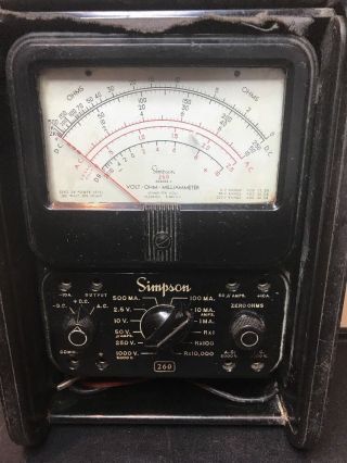Vintage Volt - Ohm - Milliammeter.  Not.  Simpson Model 260 Series 5. 2