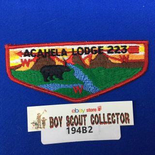 Boy Scout Oa Acahela Lodge 223 S1b Order Of The Arrow Pocket Flap Pa