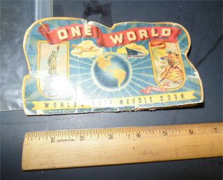 Vintage One World Needle Book - Gold Eye - Sharps Germany