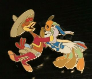 Disney Pin Le 500 The Three Caballeros Hugging Donald Panchito Jose